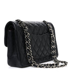 Lambskin Quilted Small Double Flap Black