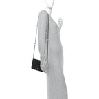 Caviar Camellia Embossed Wallet On Chain WOC Black