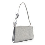 Epi Pochette Accessories Metallic Silver