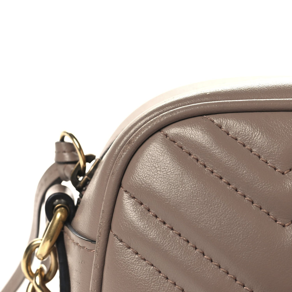 Calfskin Matelasse Small GG Marmont Chain Shoulder Bag Porcelain Rose
