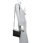 Aged Calfskin Quilted Small Gabrielle Hobo Black
