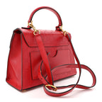 Guccissima Signature Small Padlock Top Handle Bag Hibiscus Red