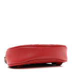 Calfskin Matelasse GG Marmont Belt Bag 85 34 Hibiscus Red