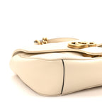 Calfskin Matelasse Mini GG Marmont Shoulder Bag White