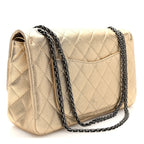 Metallic Aged Calfskin Quilted 2.55 Reissue 227 Flap Pale Gold