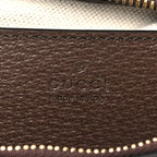 GG Supreme Monogram Textured Dollar Calfskin Web Small Ophidia GG Handbag Beige Ebony New Acero