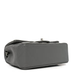 Caviar Quilted Mini Rectangular Flap Grey