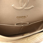 Metallic Goatskin Quilted Ombre Medium Double Flap Gold