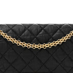 Aged Calfskin Quilted 2.55 Reissue 226 Flap Black