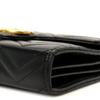 Calfskin Matelasse GG Marmont Chain Wallet Black