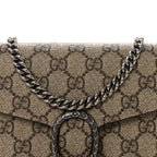 GG Supreme Monogram Mini Dionysus Chain Wallet Beige Taupe