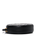 Calfskin Matelasse GG Marmont Round Wrist Wallet Black