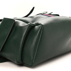 Grained Calfskin Medium Ophidia Double Buckle Backpack Green