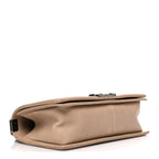 Lambskin Quilted Medium Boy Flap Beige