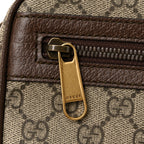 Soft GG Supreme Monogram Medium Ophidia Belt Bag Dark Brown
