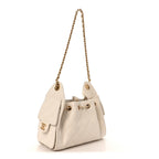 Caviar Quilted Mini Chanel 25 Handbag White