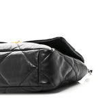 Goatskin Quilted Large Chanel 19 Flap Black