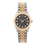 Stainless Steel 18K Yellow Gold Diamond 31mm Oyster Perpetual Datejust Watch Dark Grey 278273