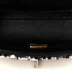 Lambskin Sequin Beaded Extra Mini Coco Handle Flap Black White