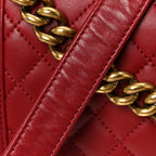 Lambskin Quilted New Medium Boy Flap Dark Red