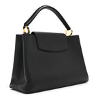 Taurillon Capucines MM Black Fuchsia