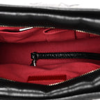 Aged Calfskin Quilted New Medium Gabrielle Hobo Black