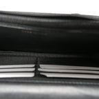 Calfskin Elaphe Double Chevron Mini Wallet On Chain WOC Black