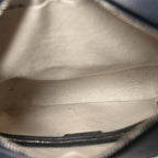 GG Supreme Monogram Textured Dollar Calfskin Small Horsebit 1955 Shoulder Bag Beige Blue