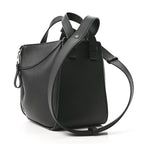 Soft Grained Calfskin Compact Hammock Shoulder Bag Black