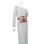 GG Supreme Monogram Web Small Ophidia Belt Bag Beige Ebony Orange Fluo