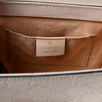 Guccissima Small Padlock Shoulder Bag Black White