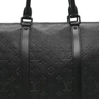 Calfskin Shadow Monogram Keepall Bandouliere 50 Black