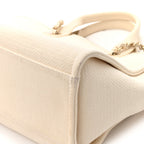 Mixed Fibers Small Deauville Tote White