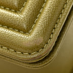 Caviar Quilted Medium Boy Flap Green