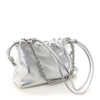 Metallic Nappa Donut Chain Flamenco Knot Silver