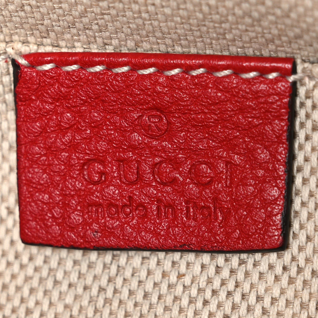 Pebbled Calfskin Small Soho Disco Bag Vibrant Red