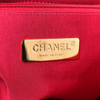 Goatskin Quilted Large Chanel 19 Flap Dark Pink