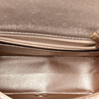 Metallic Lambskin Perforated Mini Square Flap Light Pink
