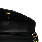 Lambskin Quilted Mini Rectangular Flap Black