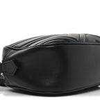 Calfskin Matelasse Small GG Marmont Chain Shoulder Bag Black