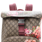 GG Supreme Monogram Blooms Medium Single Buckle Backpack Beige Multicolor Dry Rose