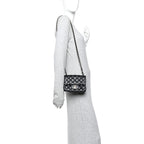 Lambskin Quilted Mini Square Flap Black