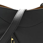 Calfskin Hammock Slice Bag Black