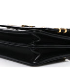 Lambskin Quilted Coco Clips Mini Wallet On Chain WOC Black