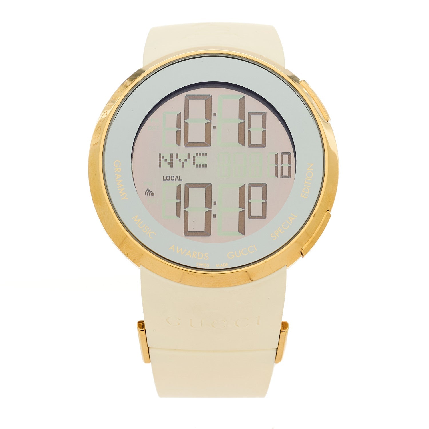 Stainless Steel Rubber 45mm Digital I-Gucci Guccissima Grammy Awards Watch