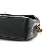 Lambskin Quilted Mini Rectangular Flap Black