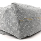 Monogram Denim Speedy Soft 30 Washed Gray