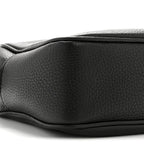 Pebbled Calfskin Small Soho Disco Bag Black
