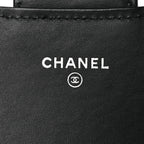Patent Quilted Wallet On Removable Chain WOC Black