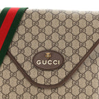 GG Supreme Monogram Web Medium Neo Vintage Flap Messenger Bag Beige New Acero